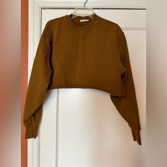 Good American Cropped & Cool French Terry Sweatshirt - Picture 4 of 7